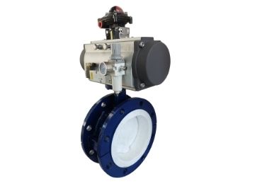 Pneumatic PTFE Butterfly onoff valve