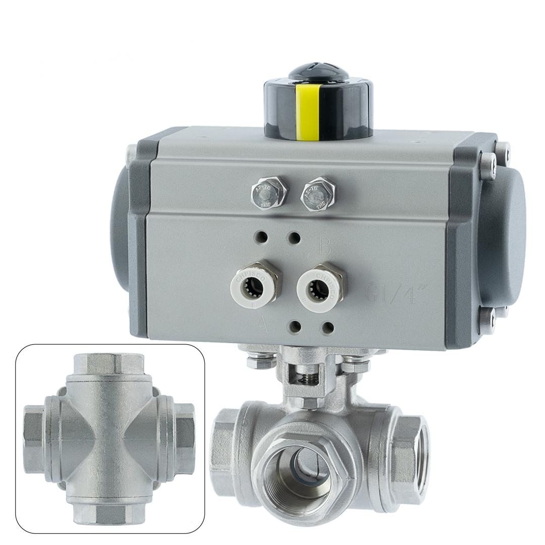 Diagram showing the internal structure of a floating ball valve