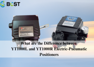 Quelle est la différence entre les positionneurs électropneumatiques YT1000L et YT1000R ?