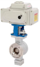 Electric Actuated V Port Segmented Ball Valve
