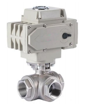 Stainless Steel 3 Way Electric Ball Valve Female