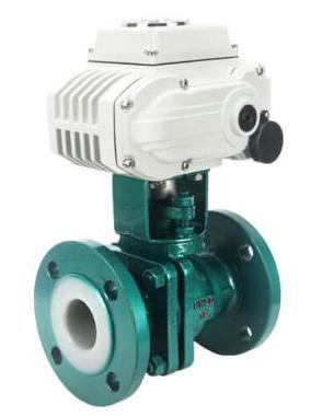 Corrosion Resistant PFA PTFE Electric Lined Ball Valve