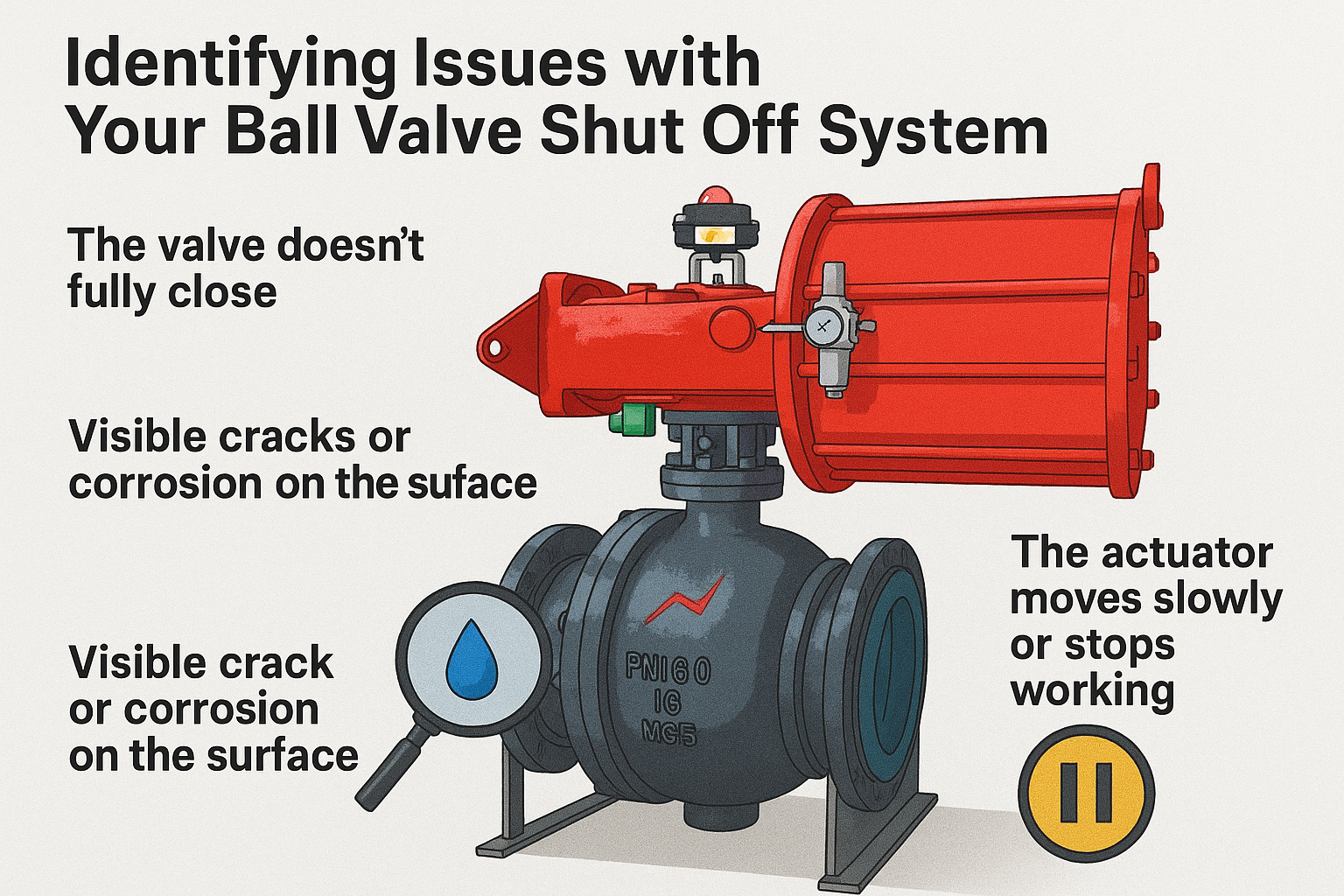 Diagnosing ball valve shut off system problems