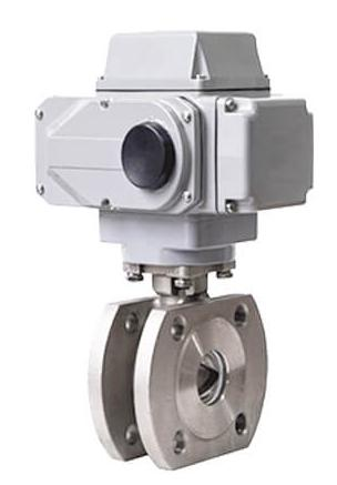 Stainless Steel Flanged V-notch Electric Wafer Ball Valve
