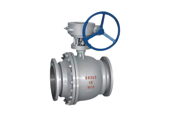 Cutaway view of a top entry ball valve showing the accessible top bonnet and internal components