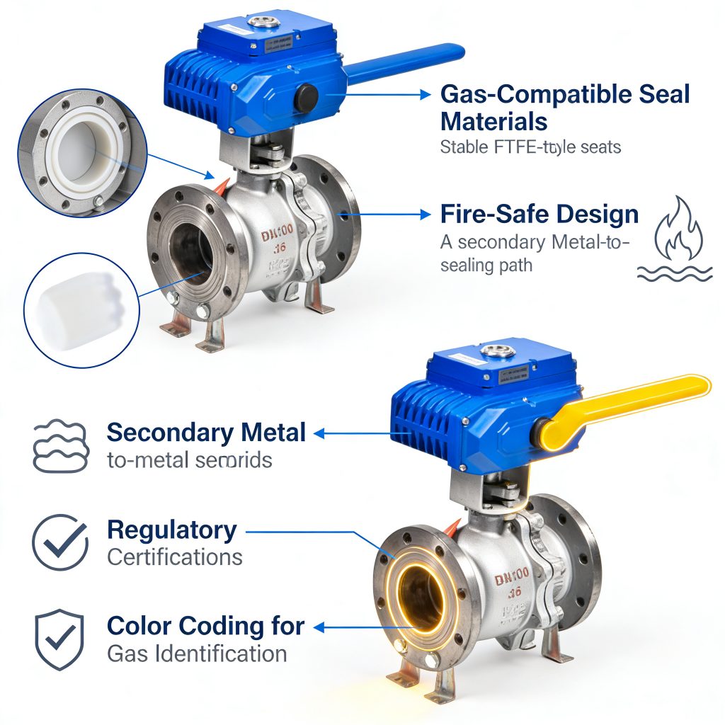 Why a ball valve can be used for gas - key safety features