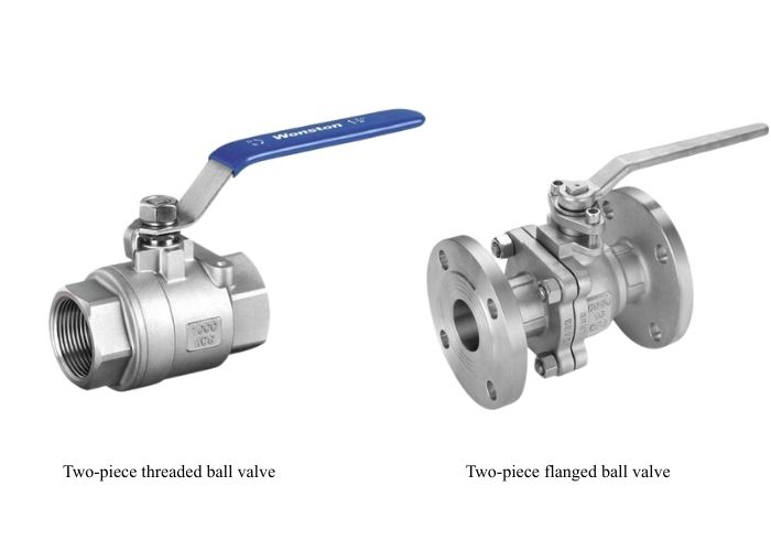 Common Two-Piece Ball Valves：Two-piece threaded ball valve ，Two-piece flanged ball valve 