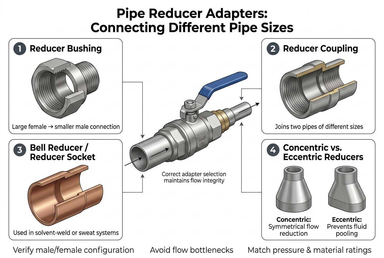 Ball Valve Adapters: A Guide to Threads, Sizes & Types | Control valve ...