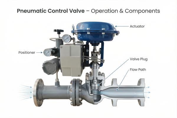 pneumatic control valve operation and components