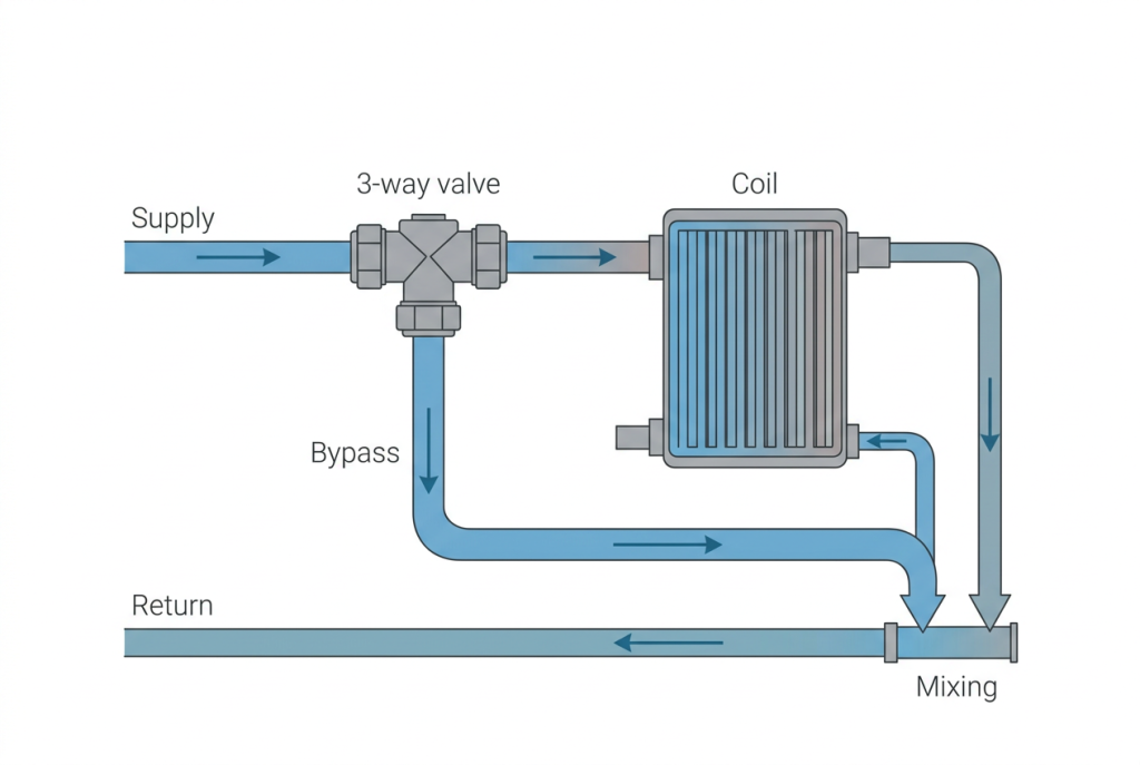 3-Way Valve in Bypass Configuration