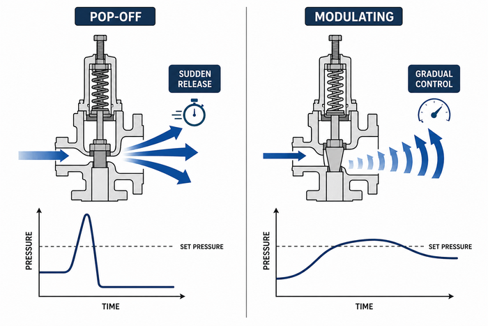 Pop-off vs Continuous Flow - Comparing Relief Valve Operating Styles