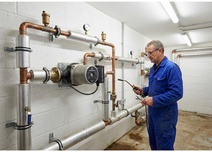 The damage caused to pumps by air locks in pipes