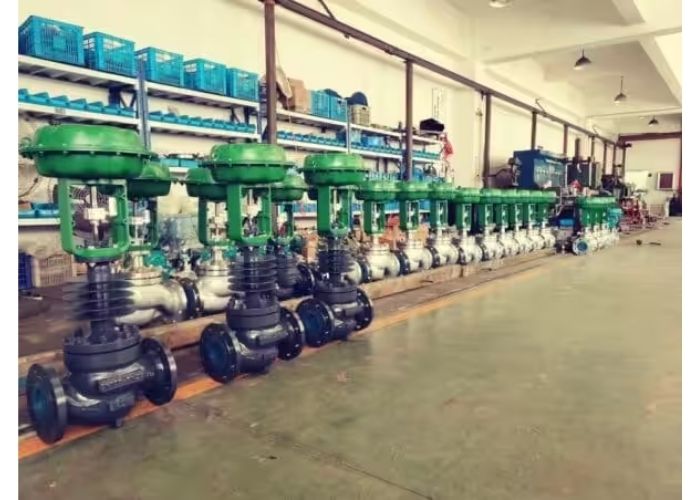 pneumatic globe type control valves for steam system