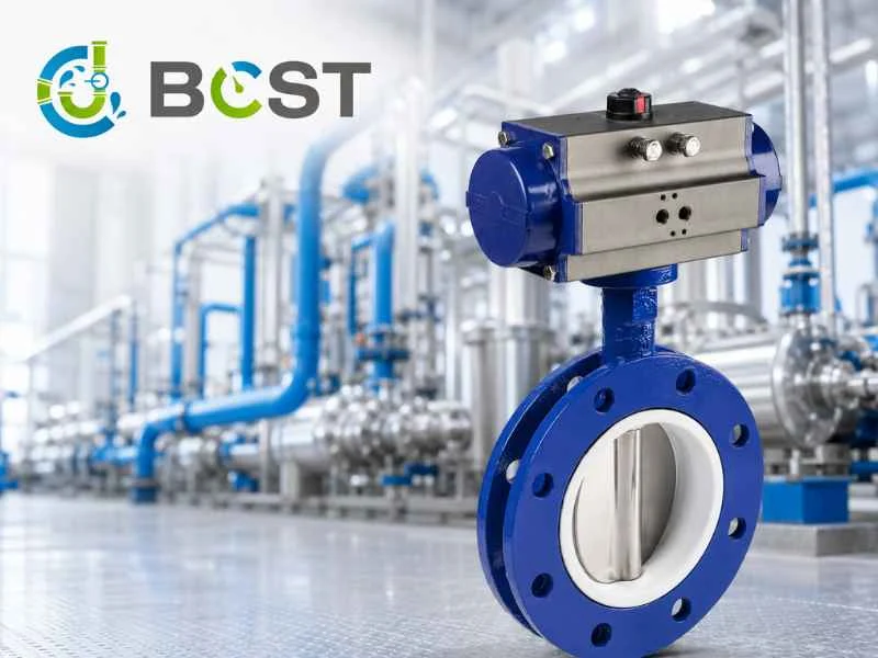 BCST Pneumatic Butterfly Valve for Industrial Pipeline Flow Control