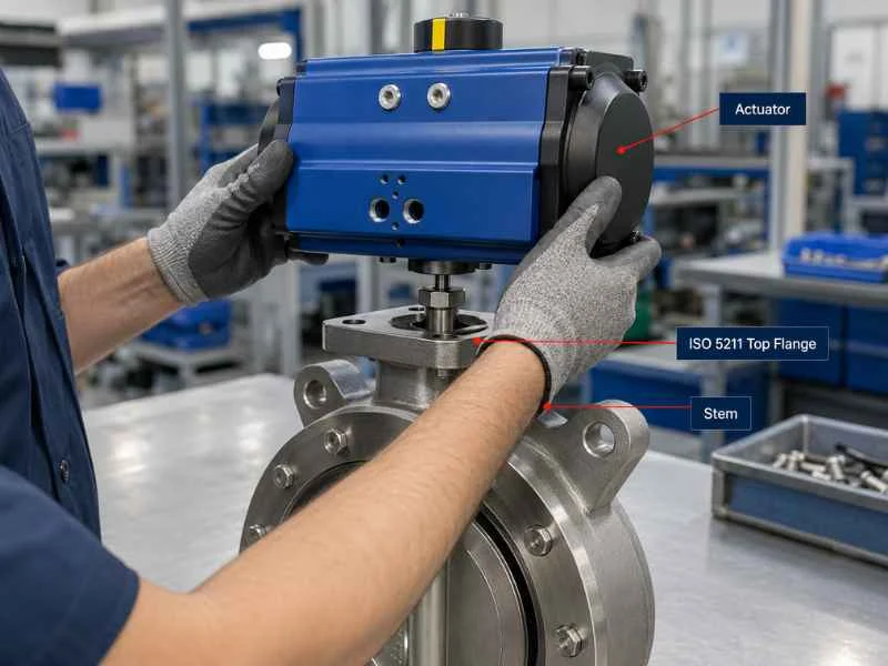 Butterfly Valve Actuator Mounting Interface