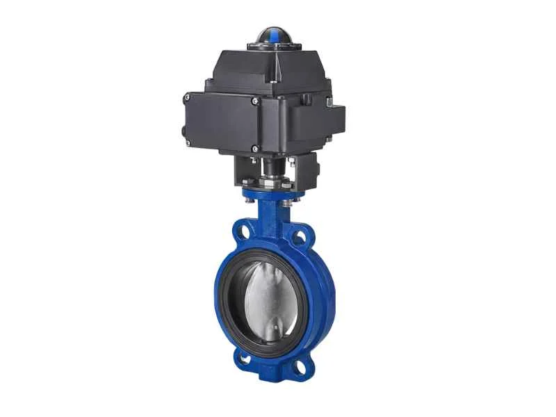 Lever operated butterfly valve