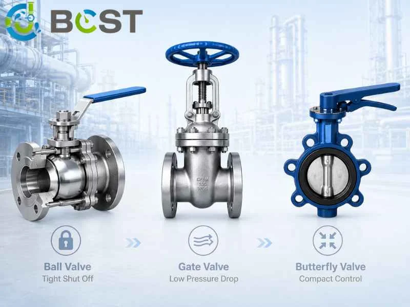 Key Comparison Ball Valve vs Gate Valve vs Butterfly Valve