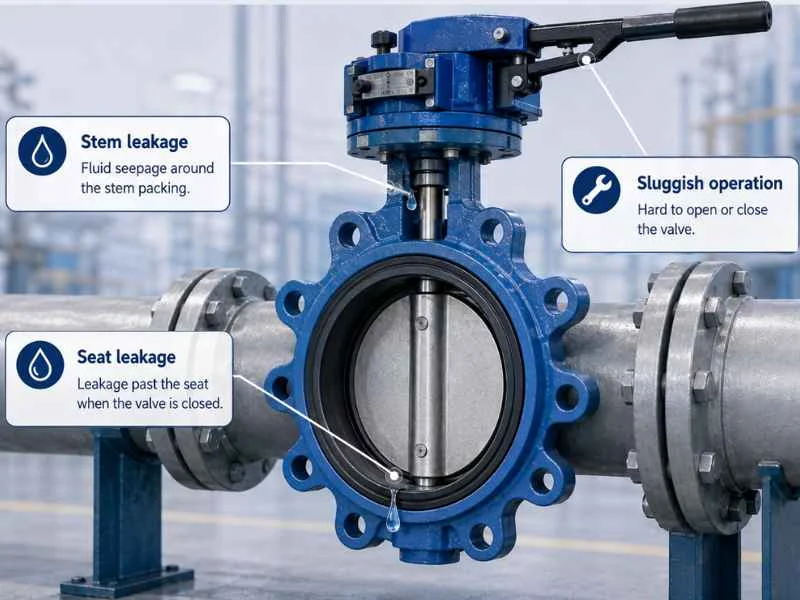 common butterfly valve problems