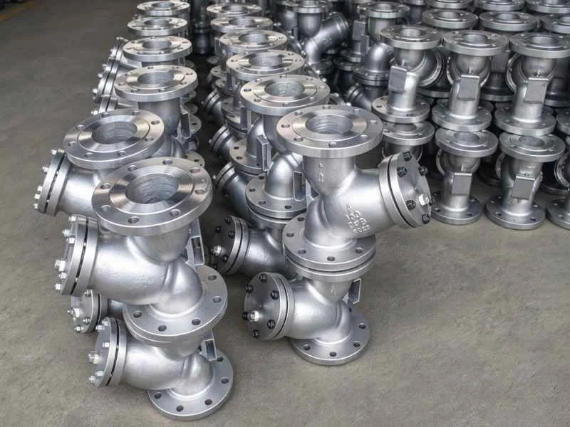 Factory inspection of a Y strainer