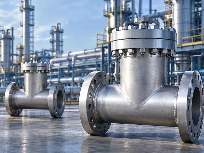 Industrial T-type pipeline strainer