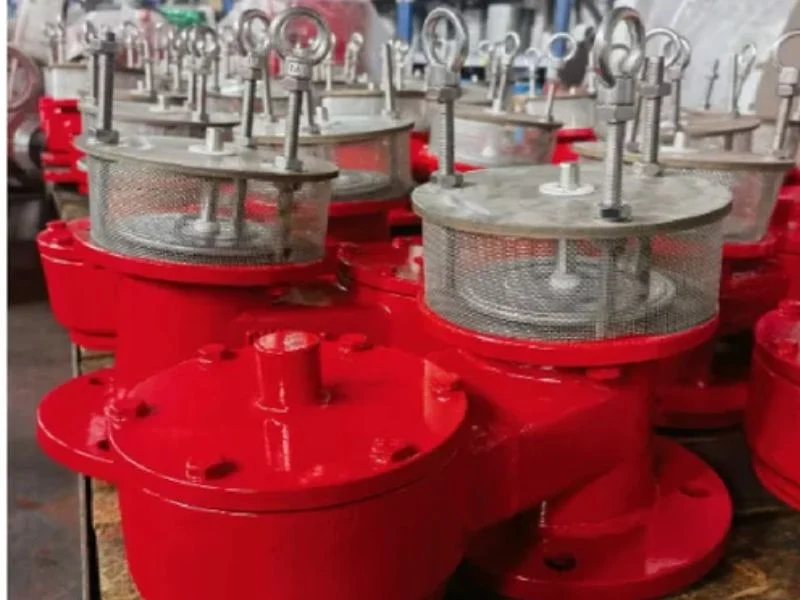 Pressure vacuum vent at a petrochemical plant