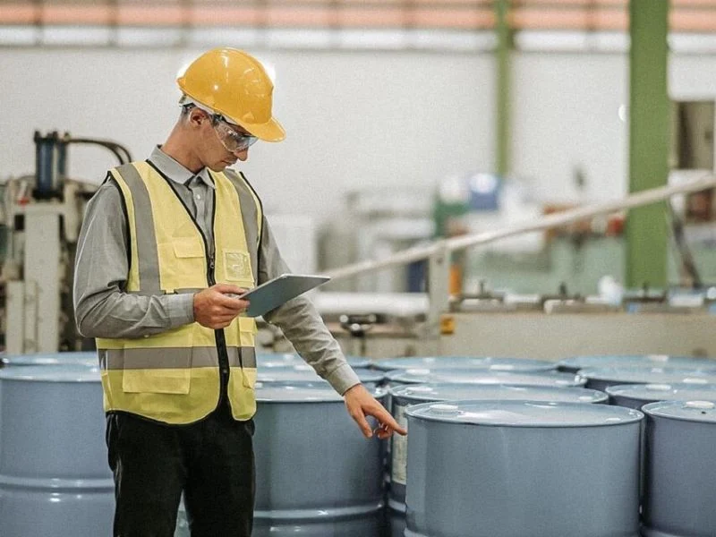 Pressure vacuum vent on a chemical tank