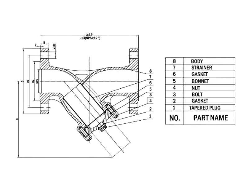 Y strainer working principle
