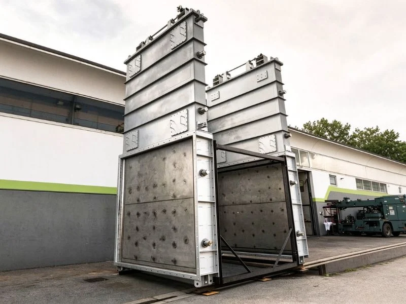 Double-blade guillotine damper