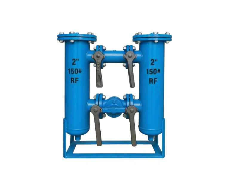 Fabricated duplex strainer