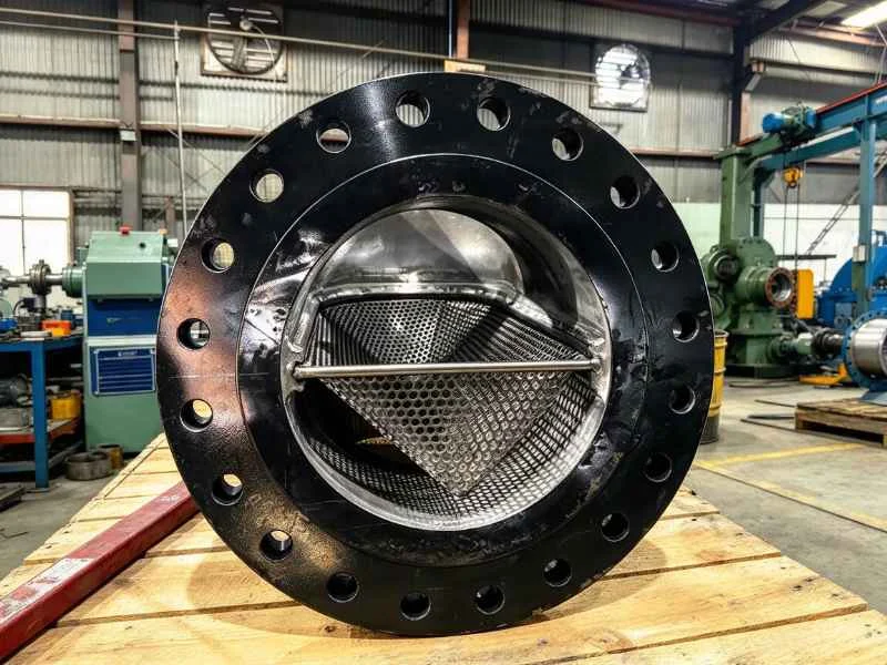 Factory inspection of a temporary strainer