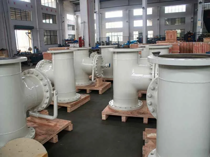 Factory testing of a tee strainer