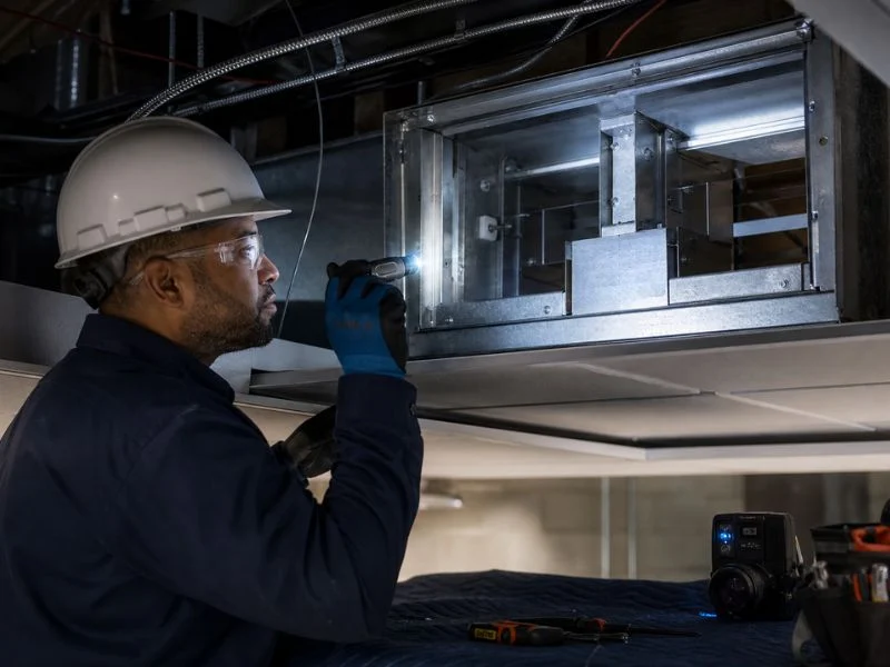 Industrial air damper quality inspection