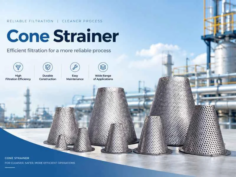 Industrial cone strainers