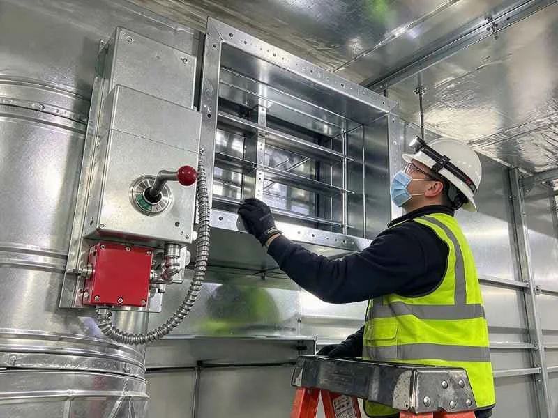 Industrial damper inspection and testing