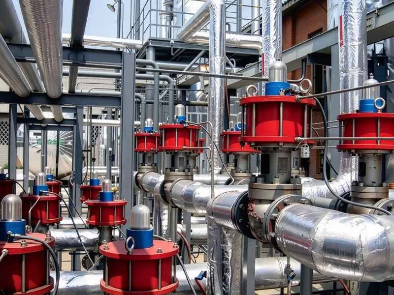 Jacketed valve in petrochemical plant
