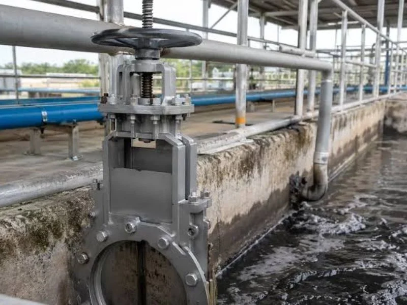 Knife gate valve for wastewater