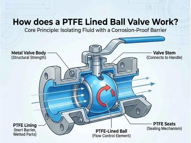 Lined valve working principle