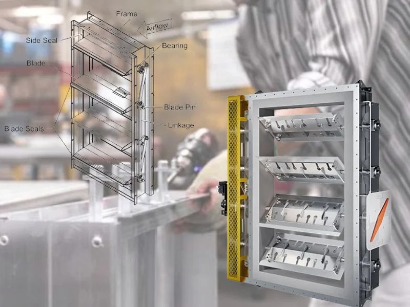 Louver damper operating principle