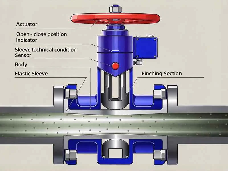 Pinch valve operating principle