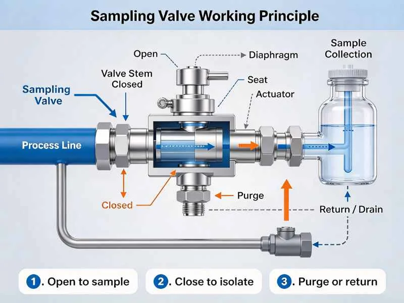 Sampling valve operating principle