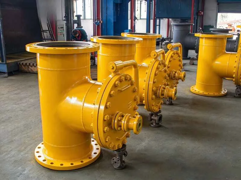 Tee strainer body and internal screen