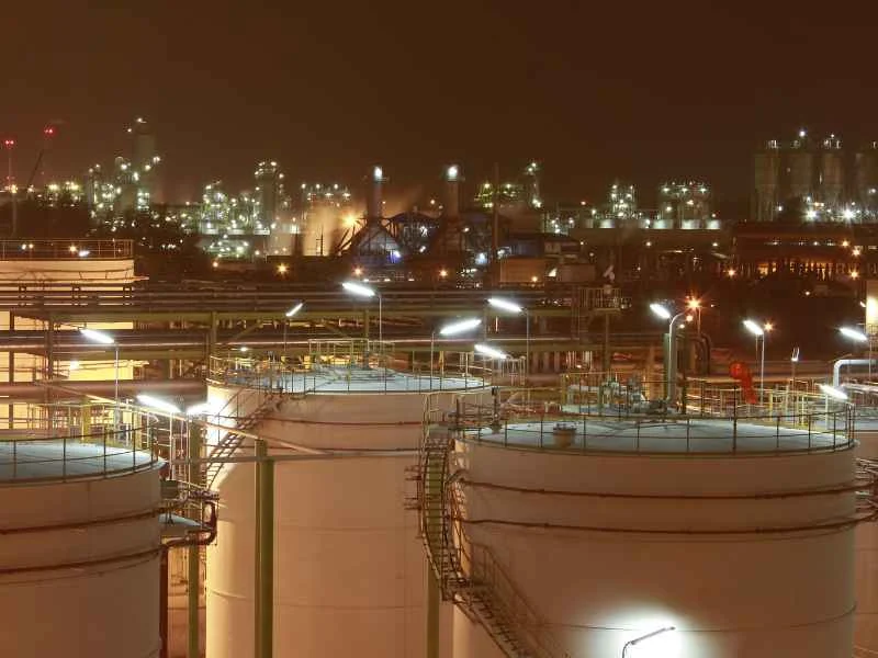 Tee strainer in a chemical plant