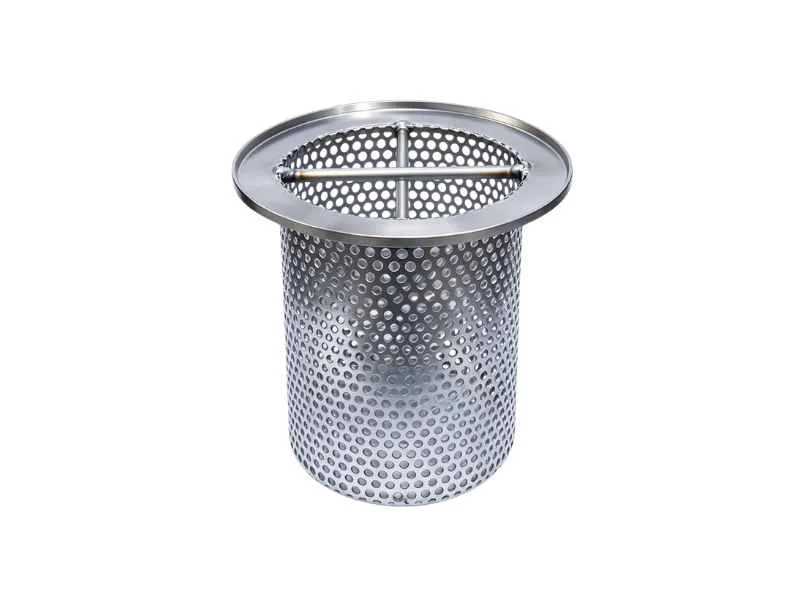 Temporary basket strainer