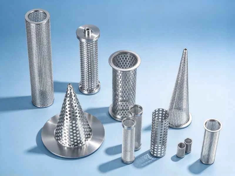 Temporary strainer materials and construction