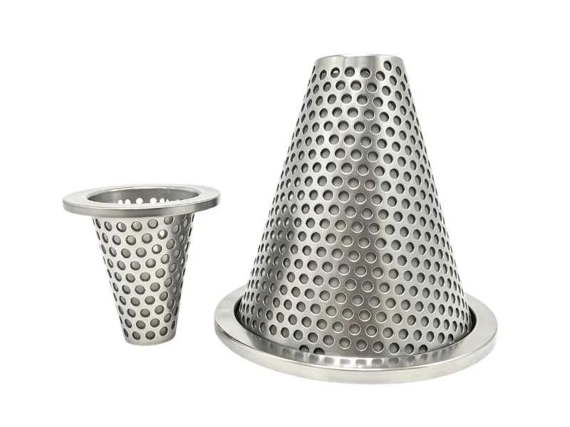 Truncated cone strainer