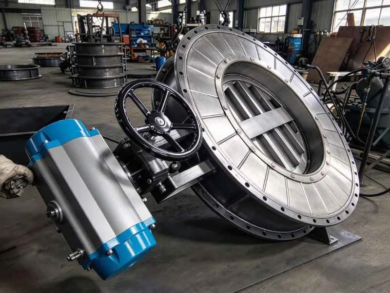 Waste incineration gas damper